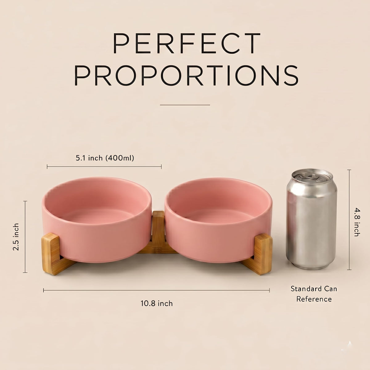 SPUNKYJUNKY Pet Feeder in 1.7 cups, Pink × 2