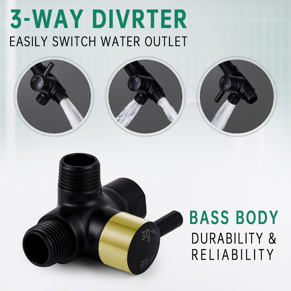 V-Frankness Showerhead in 78 Inches Hose, Matte Black