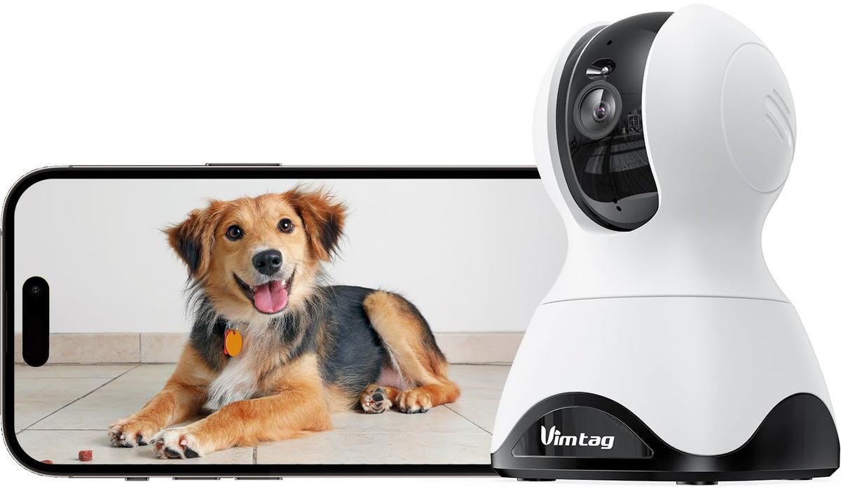 VIMTAG Security Camera in 1 Count (Pack of 1), Black&White