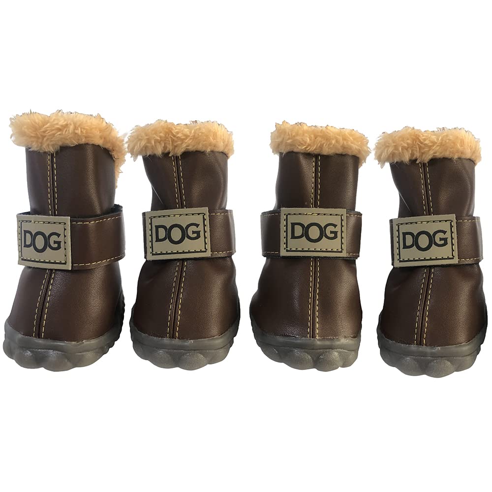 WINSOON Paw Hoof Protector in Size 1, Dark Brown