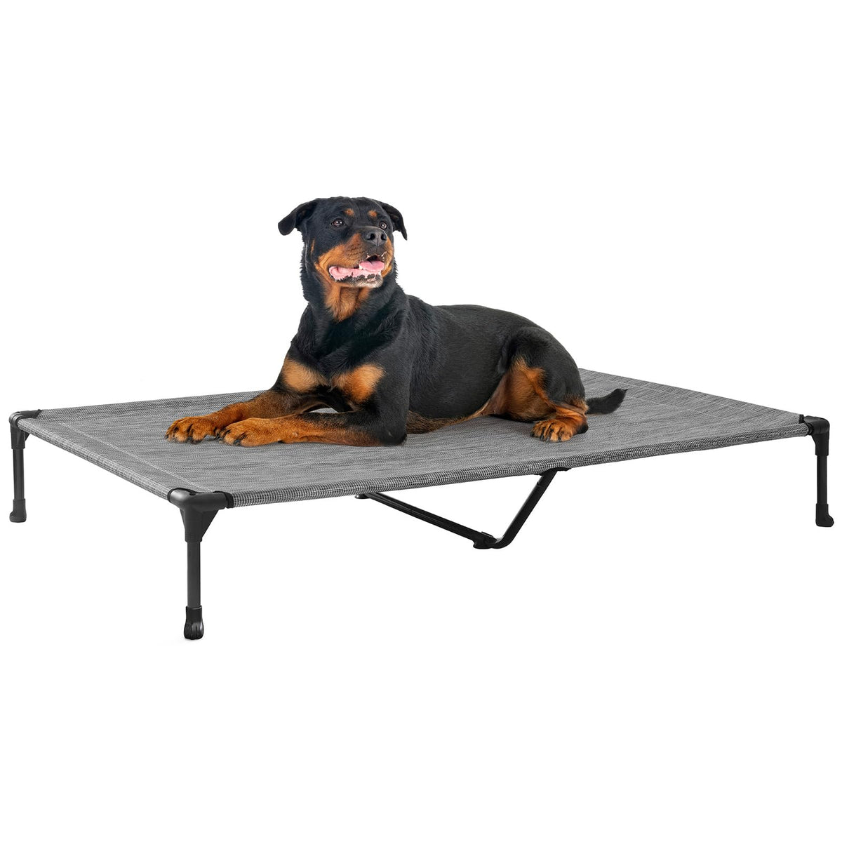 Veehoo Pet Bed Mat in 53.0"L x 37.0"W x 9.0"Th, Black Silver