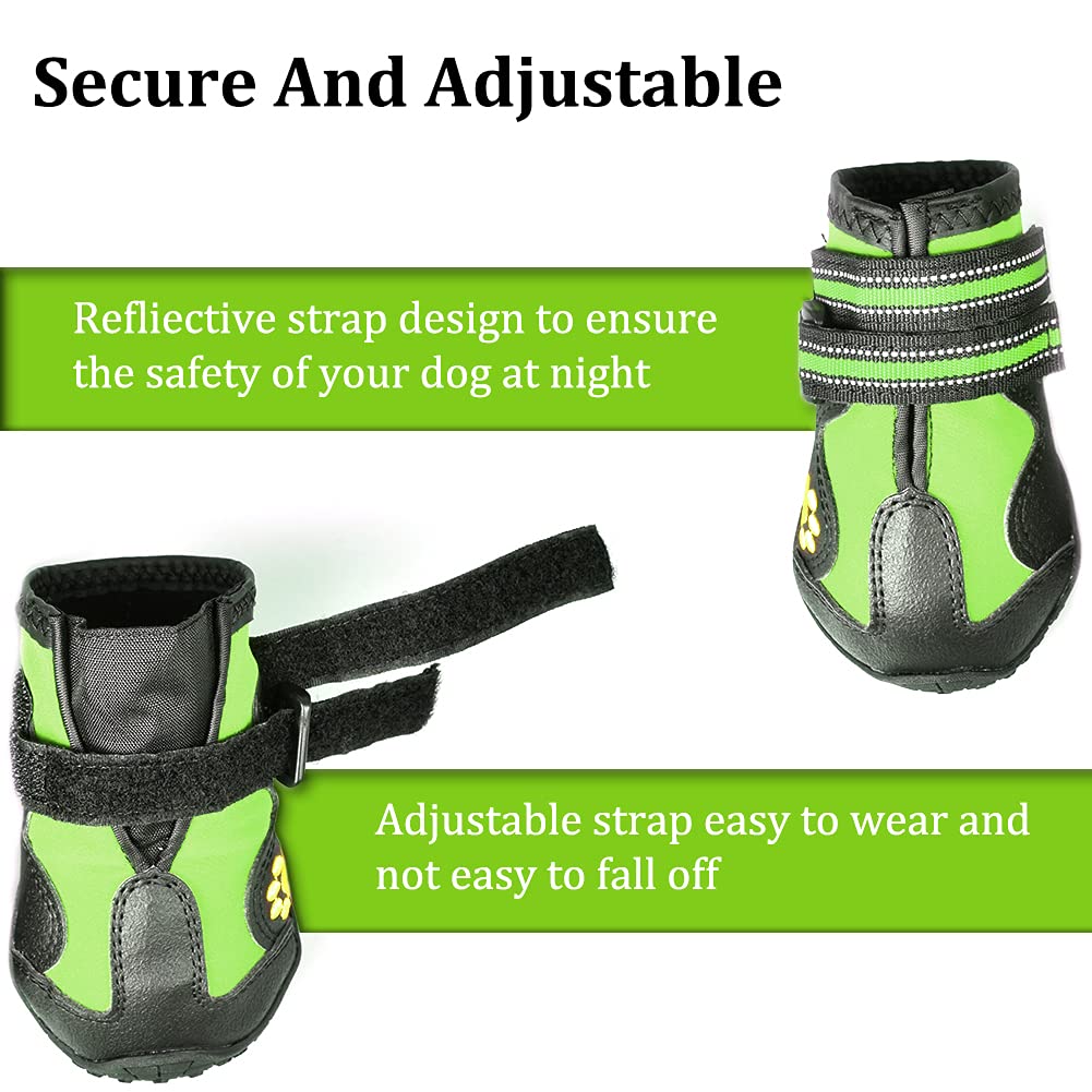 CovertSafe& Paw Hoof Protector in Size 1: （2.3''x1.6'')(L*W) for 10-23 lbs, Green