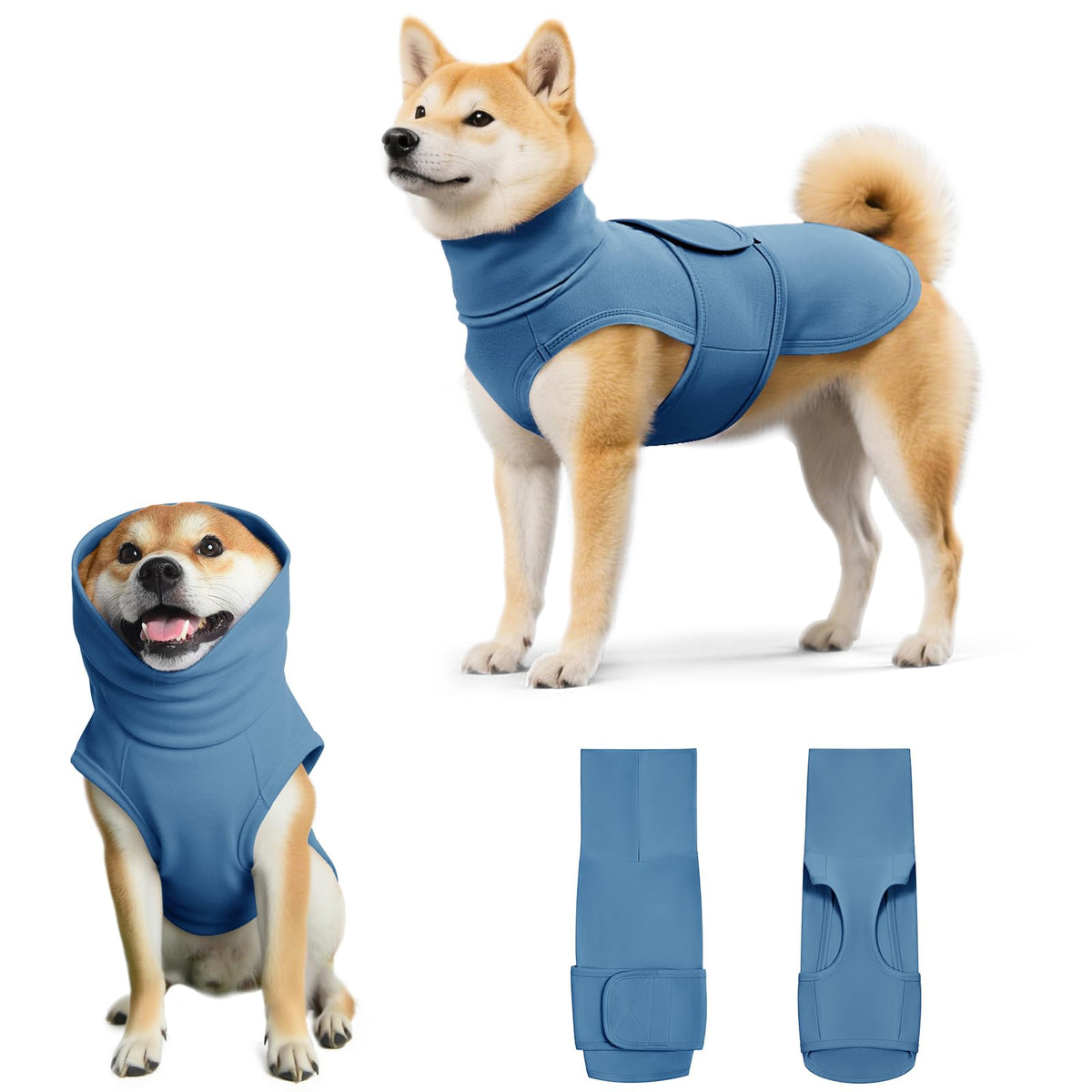 Haloumoning Pet Apparel in X-Small, Blue