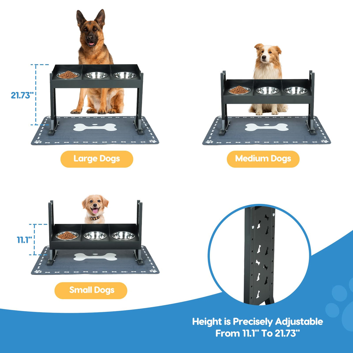 YeeJinHong Pet Feeder in Black
