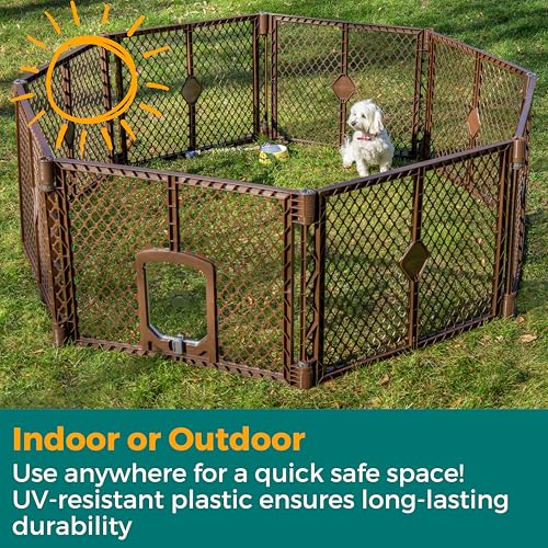 MYPET Pet Playpen in 8-Panel, Espresso
