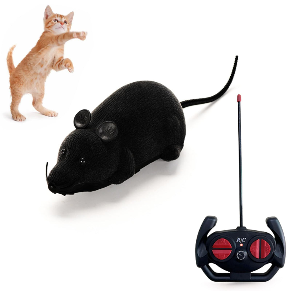 Pixibond Pet Toy in 15 x 9 x 7cm/5.9 x 3.5 x 2.8inch, Black