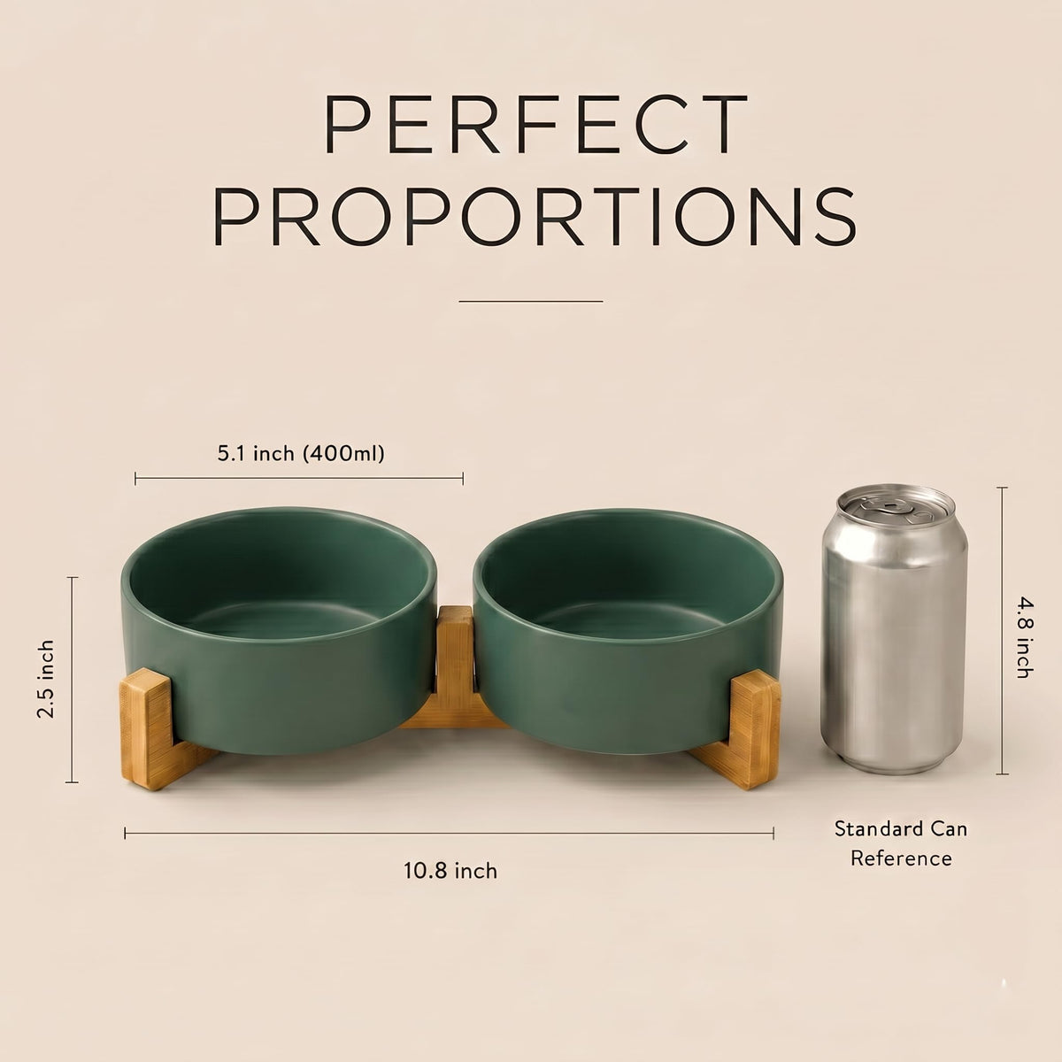 SPUNKYJUNKY Pet Feeder in 1.7 cups, Green × 2