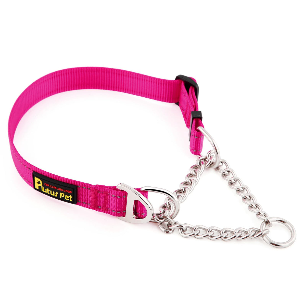 PLUTUS PET Animal Collar in Small, Hot Pink