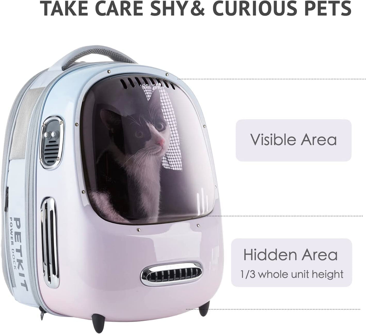 PETKIT Animal Carrier in 13.0"L x 12.0"W x 18.0"H, Pink