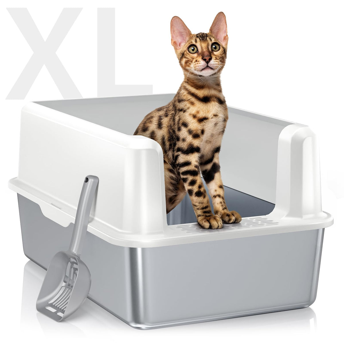 WoofiGo Litter Box in X-Large, 4 - White (Pack of 1)