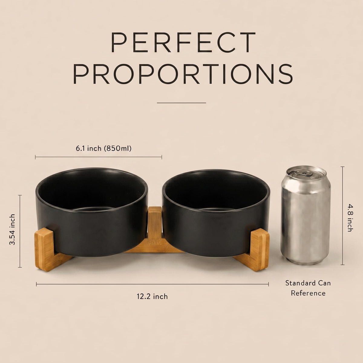 SPUNKYJUNKY Pet Feeder in 3.6 cups, Black × 2