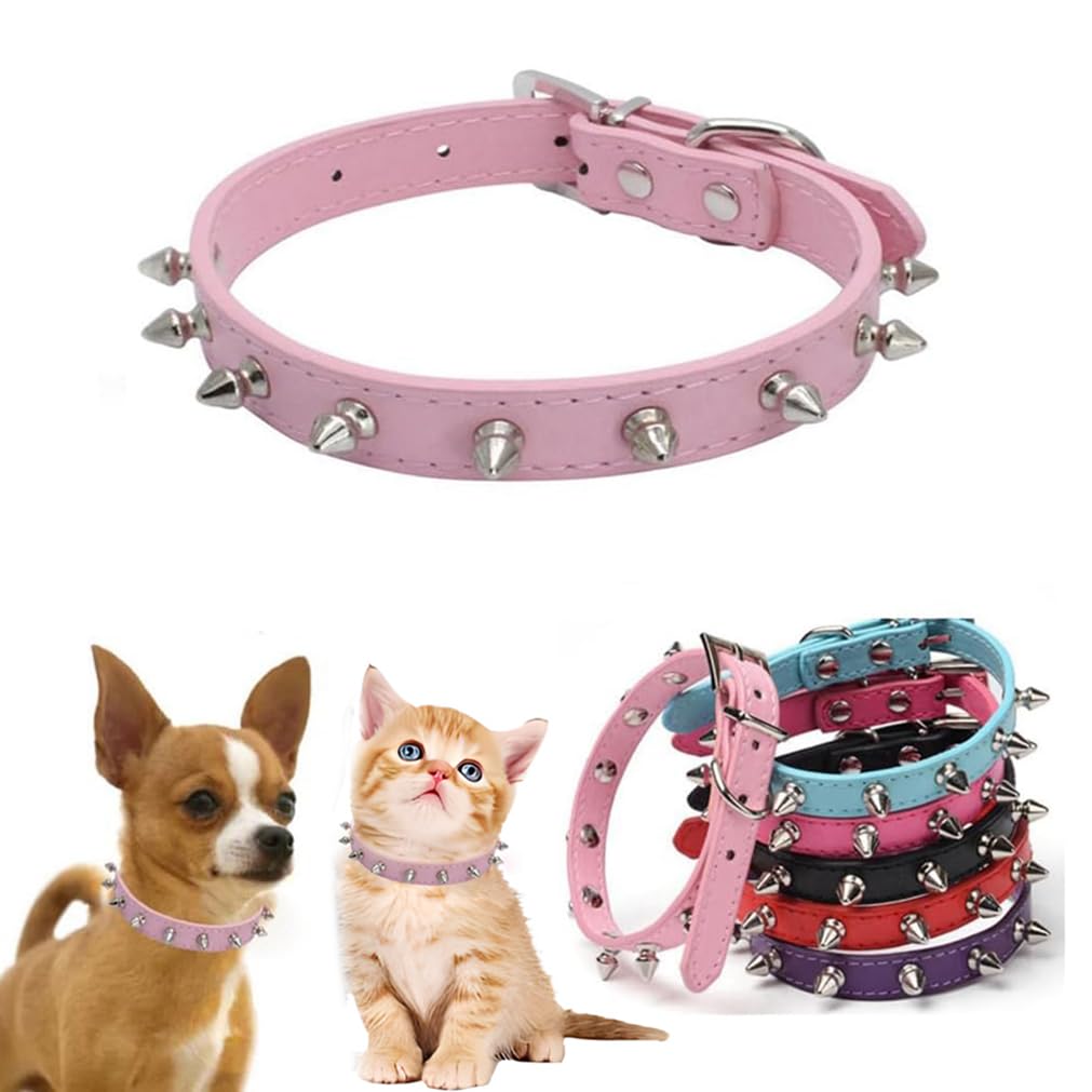 WeimoMonkey Animal Collar in X-Small(Neck7.5-10"), 40 Pink