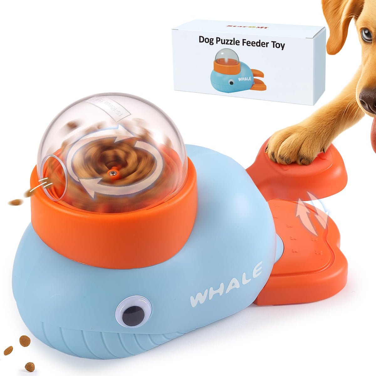 Star&Mi Pet Feeder in Whale-Blue