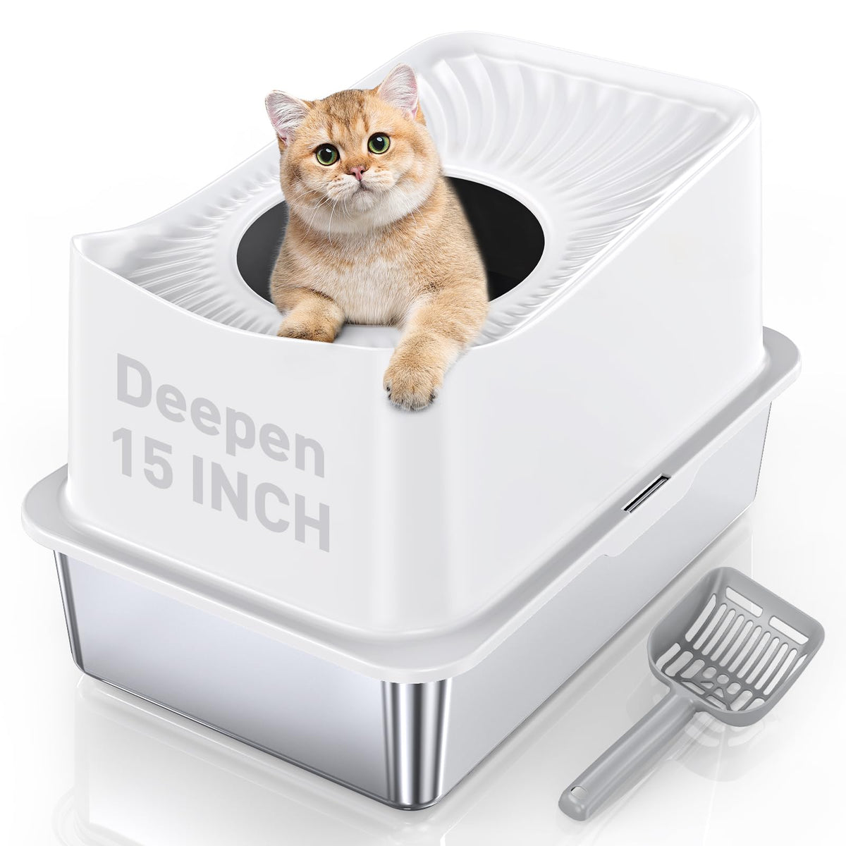 WoofiGo Litter Box in Large, 7 - White (Pack of 1)