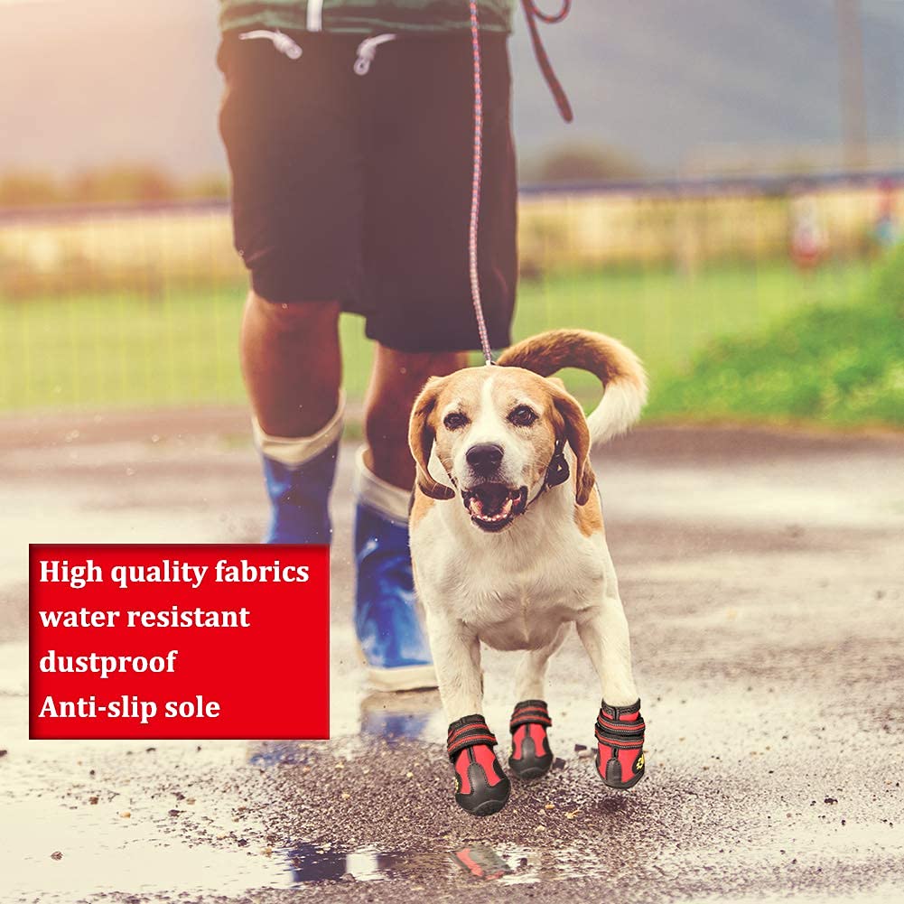 CovertSafe& Paw Hoof Protector in Size 2: （2.4''x1.7'')(L*W) for 14-27 lbs, Red