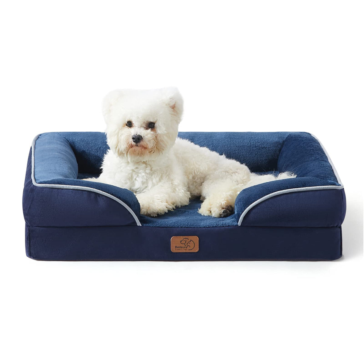 Bedsure Pet Bed Mat in 28"l X 23"w X 6.5"th, Blue Navy