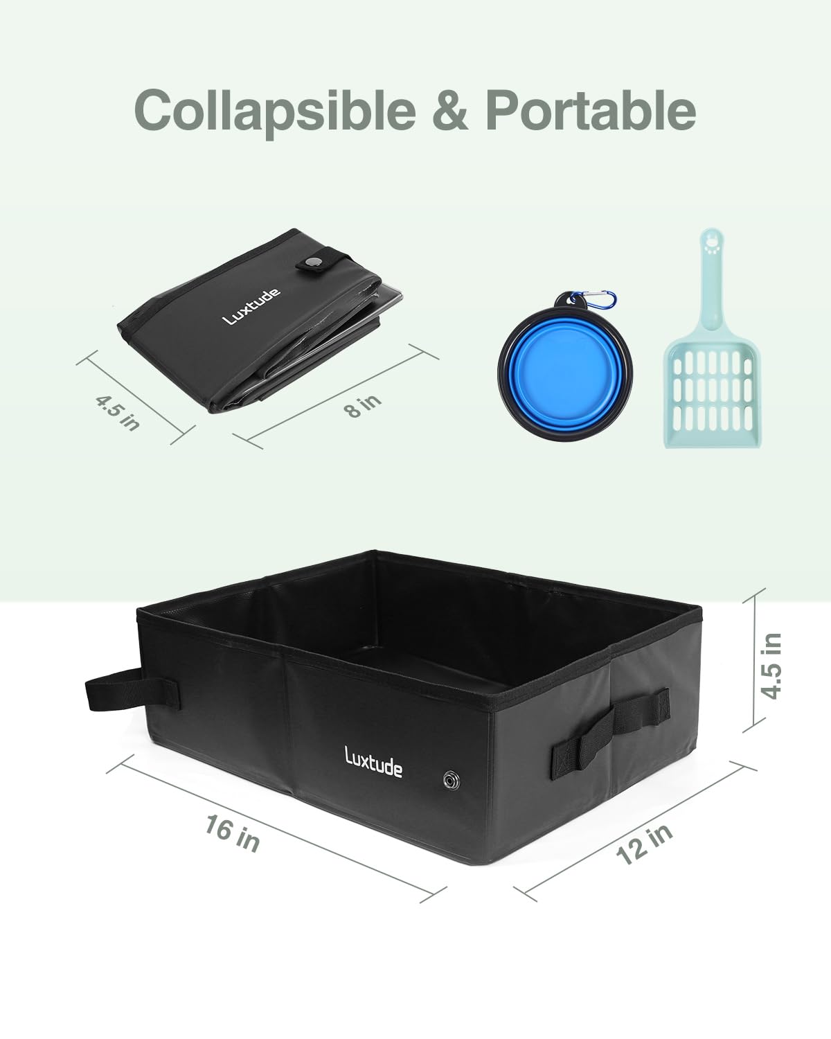 Luxtude Litter Box in Medium, Black