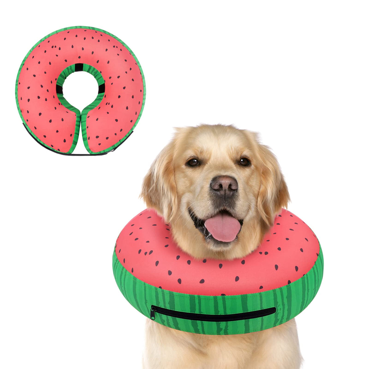 Supet Animal Recovery Collar Cone in L(Neck 12"-16"), Donut Red