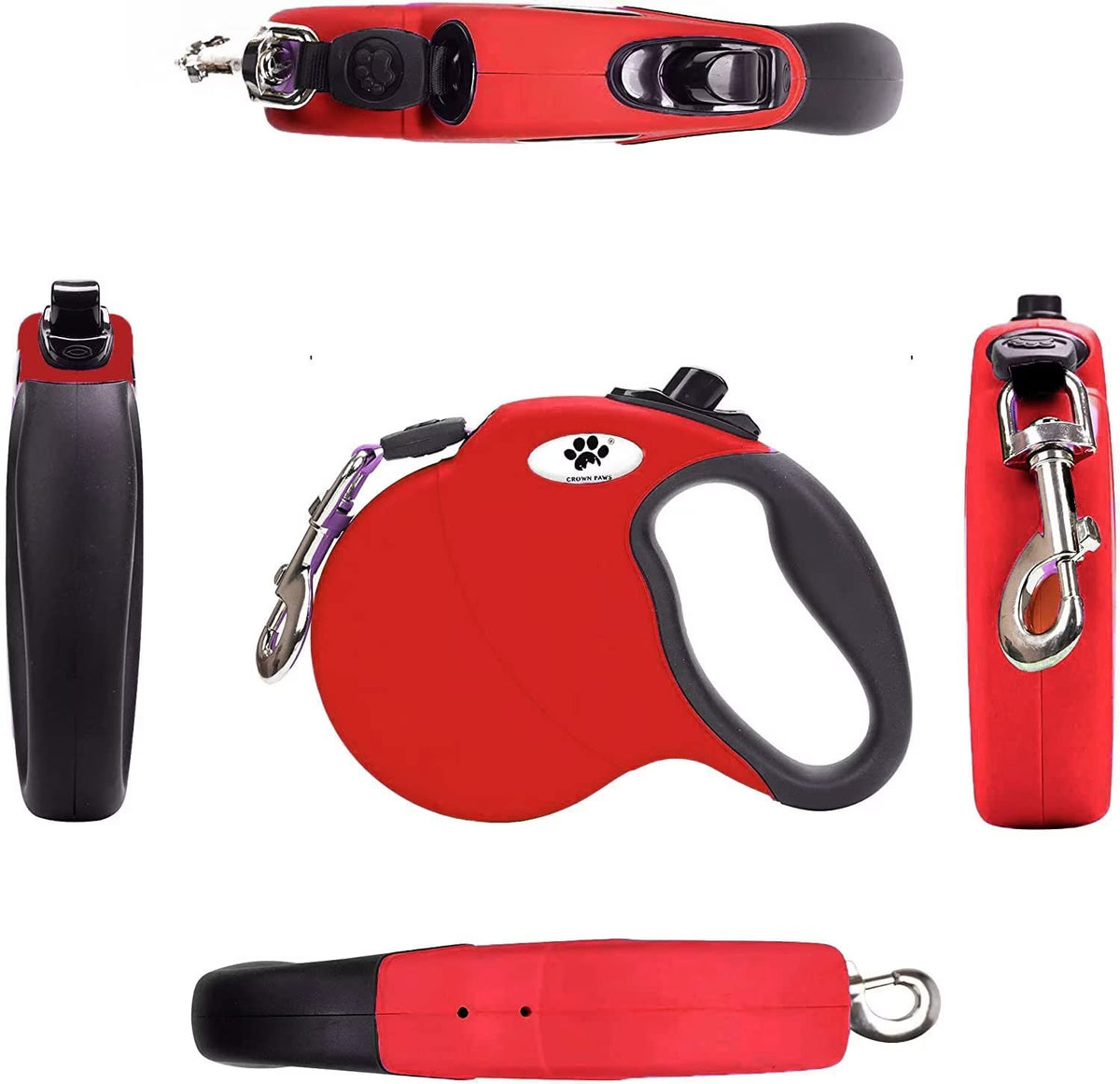 CROWN PAWS Leash in Small, Red