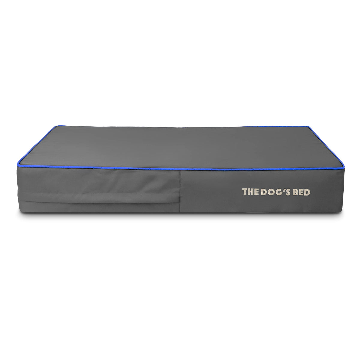 The Dog's Balls Pet Supplies in Medium Spare Cover (4" Deep), Grey with Dark Blue Trim