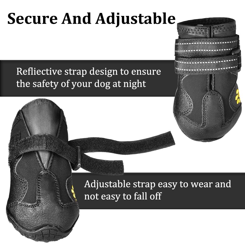 CovertSafe& Paw Hoof Protector in Size 1: （2.3''x1.6'')(L*W) for 10-23 lbs, Black