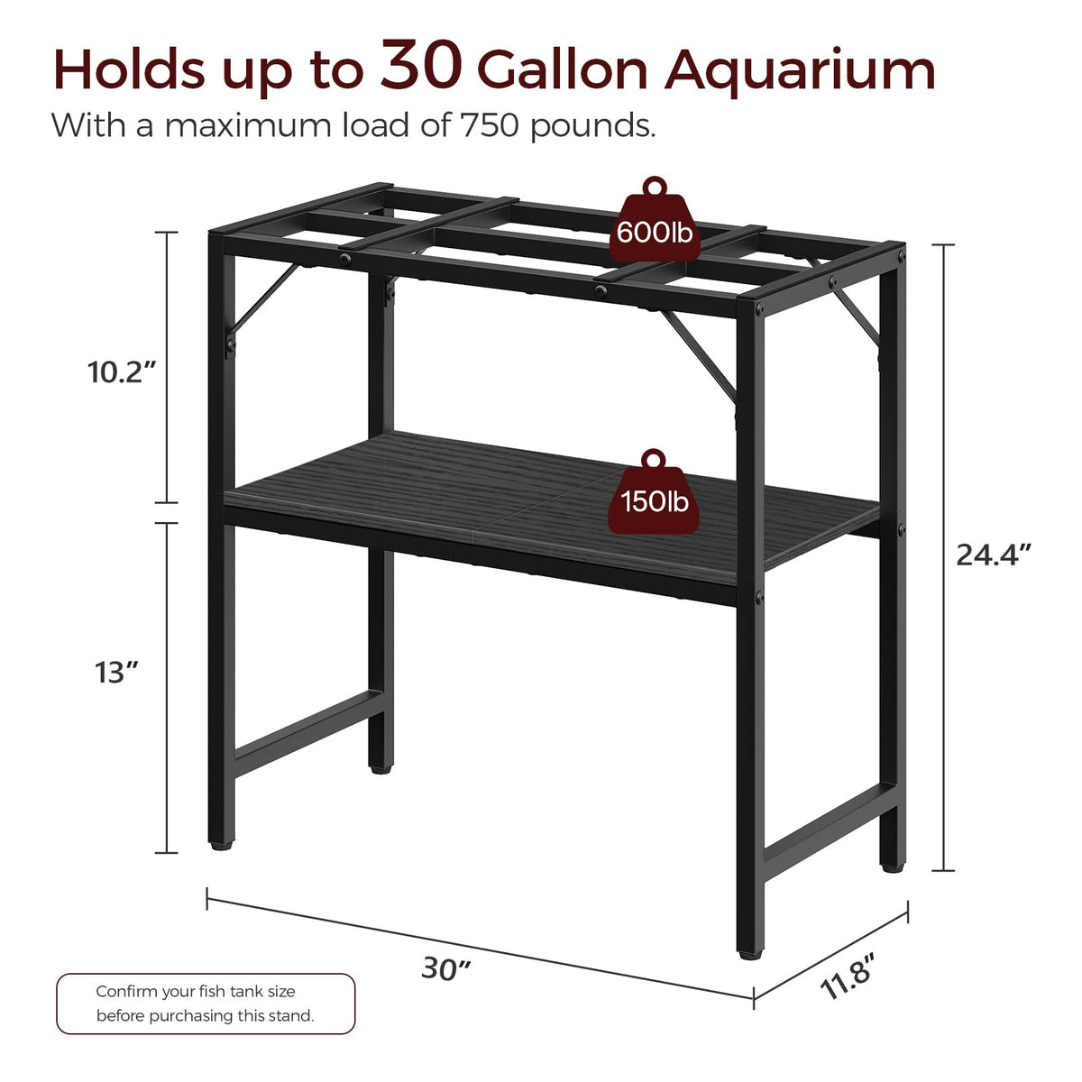 MAHANCRIS Item Stand in 30 Gallon, Black