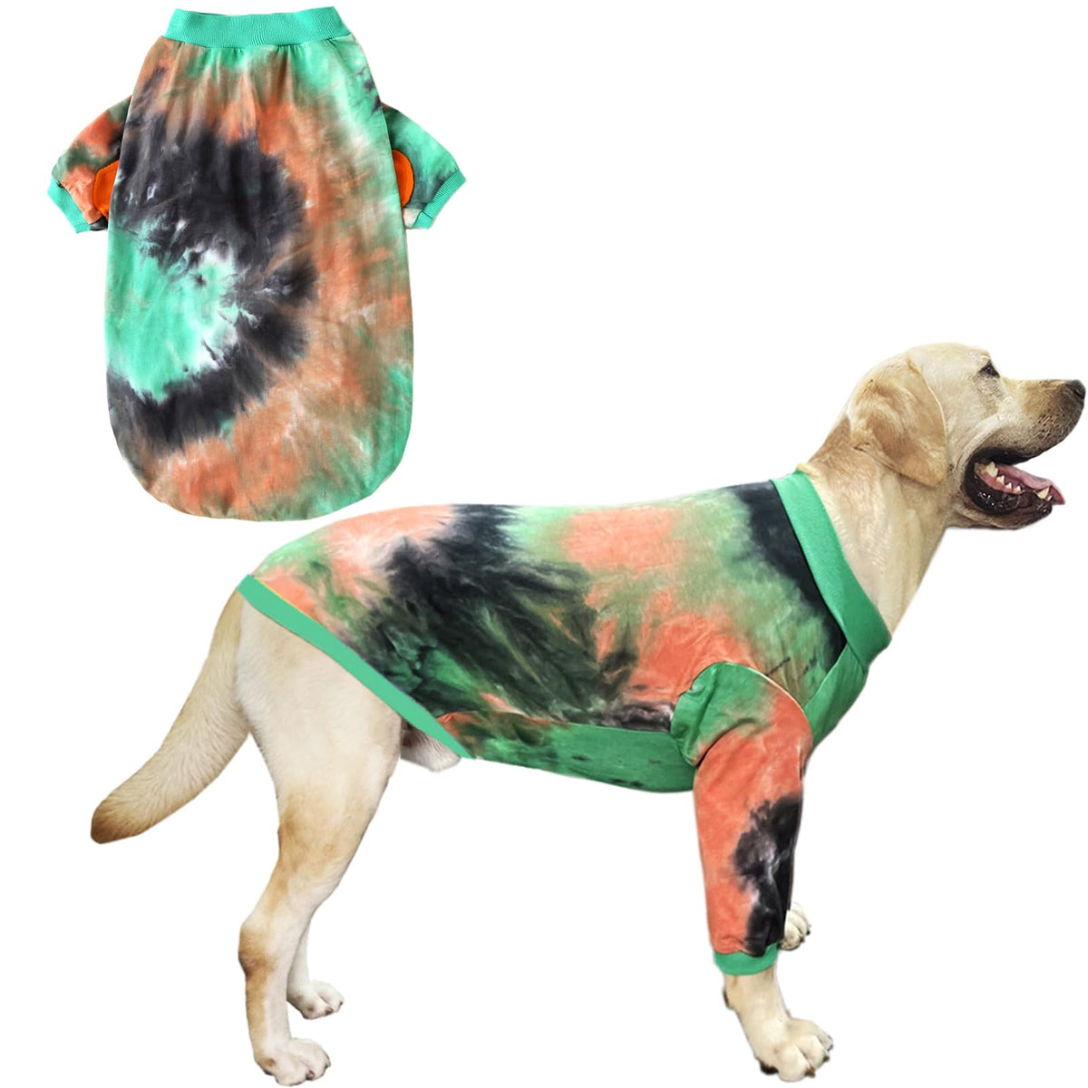 PriPre Pet Apparel in Large, Green Orange