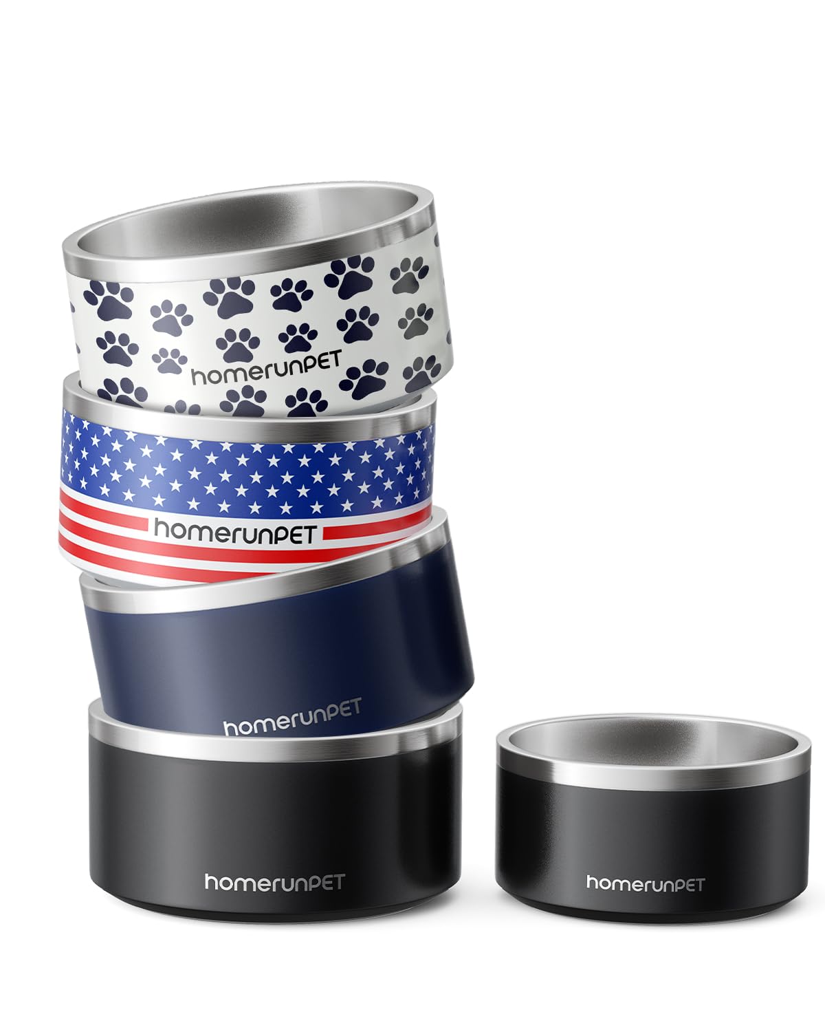 HomeRunPet Pet Feeder in 32oz, Paw Print