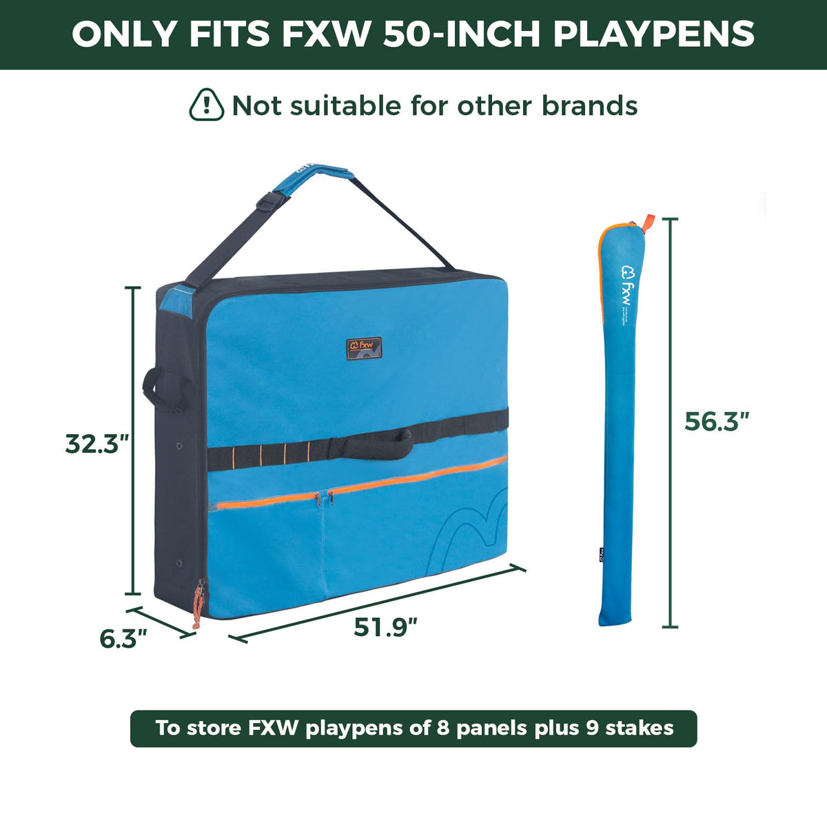 FXW Carrier Bag Case in 50 inch(1 Pack), Blue