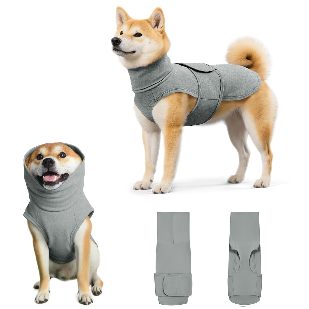 Haloumoning Pet Apparel in X-Small, Grey