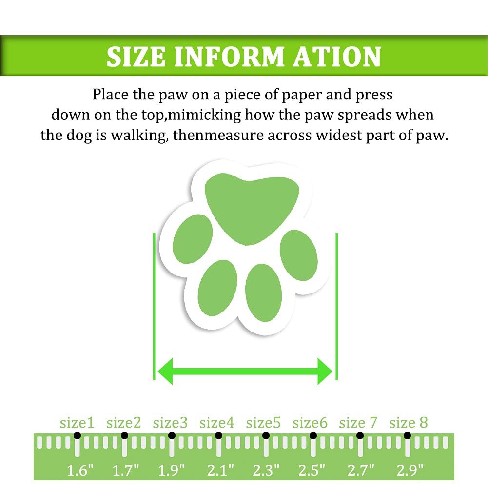 CovertSafe& Paw Hoof Protector in Size 1: （2.3''x1.6'')(L*W) for 10-23 lbs, Green