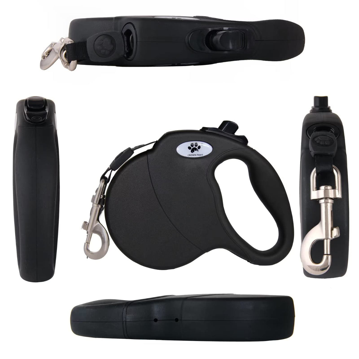 CROWN PAWS Leash in Small, Black