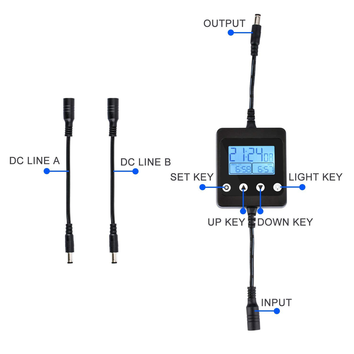 KZKR Lamp in 1 Timer / Dimmer, mutil