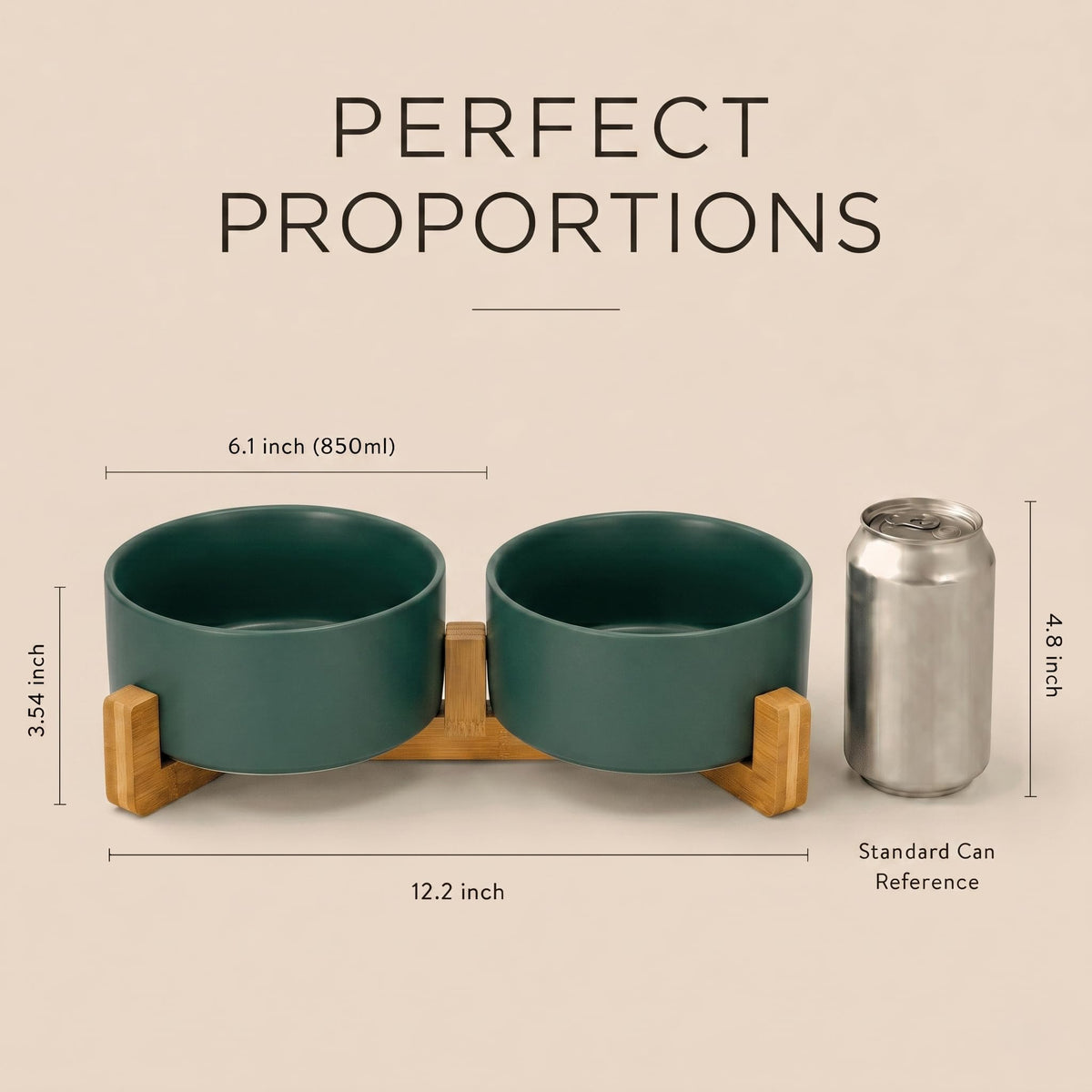 SPUNKYJUNKY Pet Feeder in 3.6 cups, Green × 2