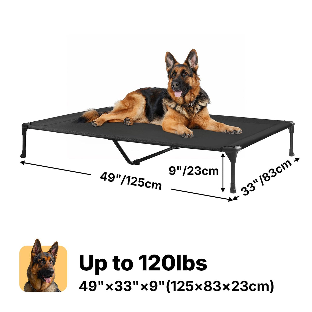 Veehoo Pet Bed Mat in 49.0"L x 33.0"W x 9.0"Th, Black