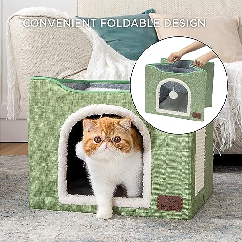 Bedsure Pet Activity Structure in Double, Green