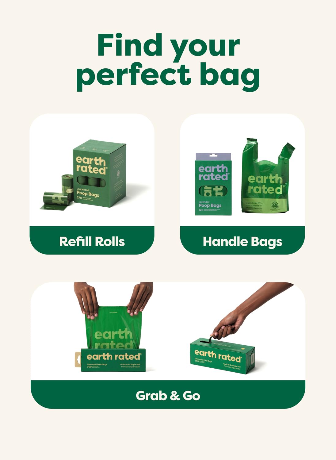 Earth Rated Waste Bag in 280 Bags, Dusty Blue