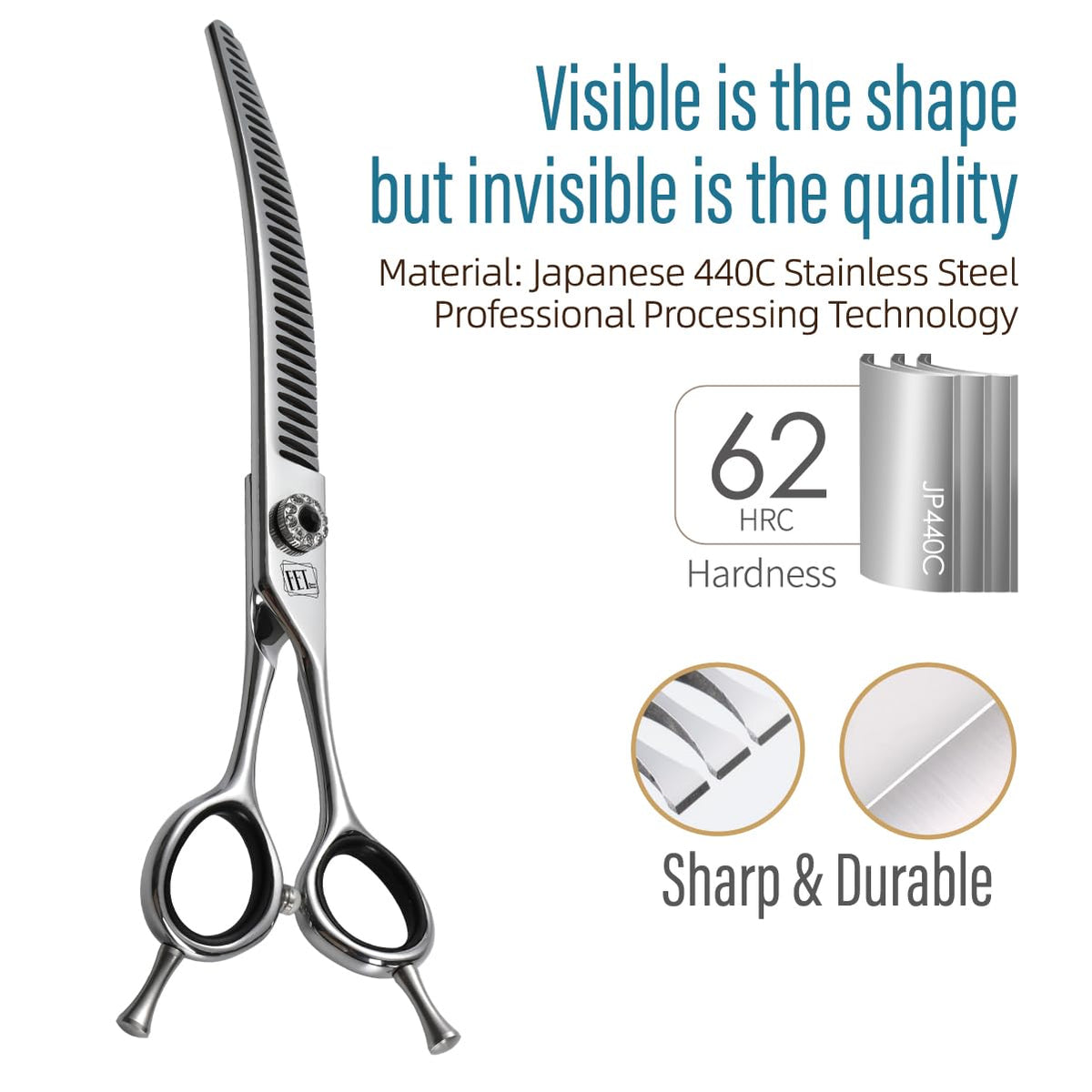 FENICE TOTEM Scissors in 7.0 inch, Curved Chunker