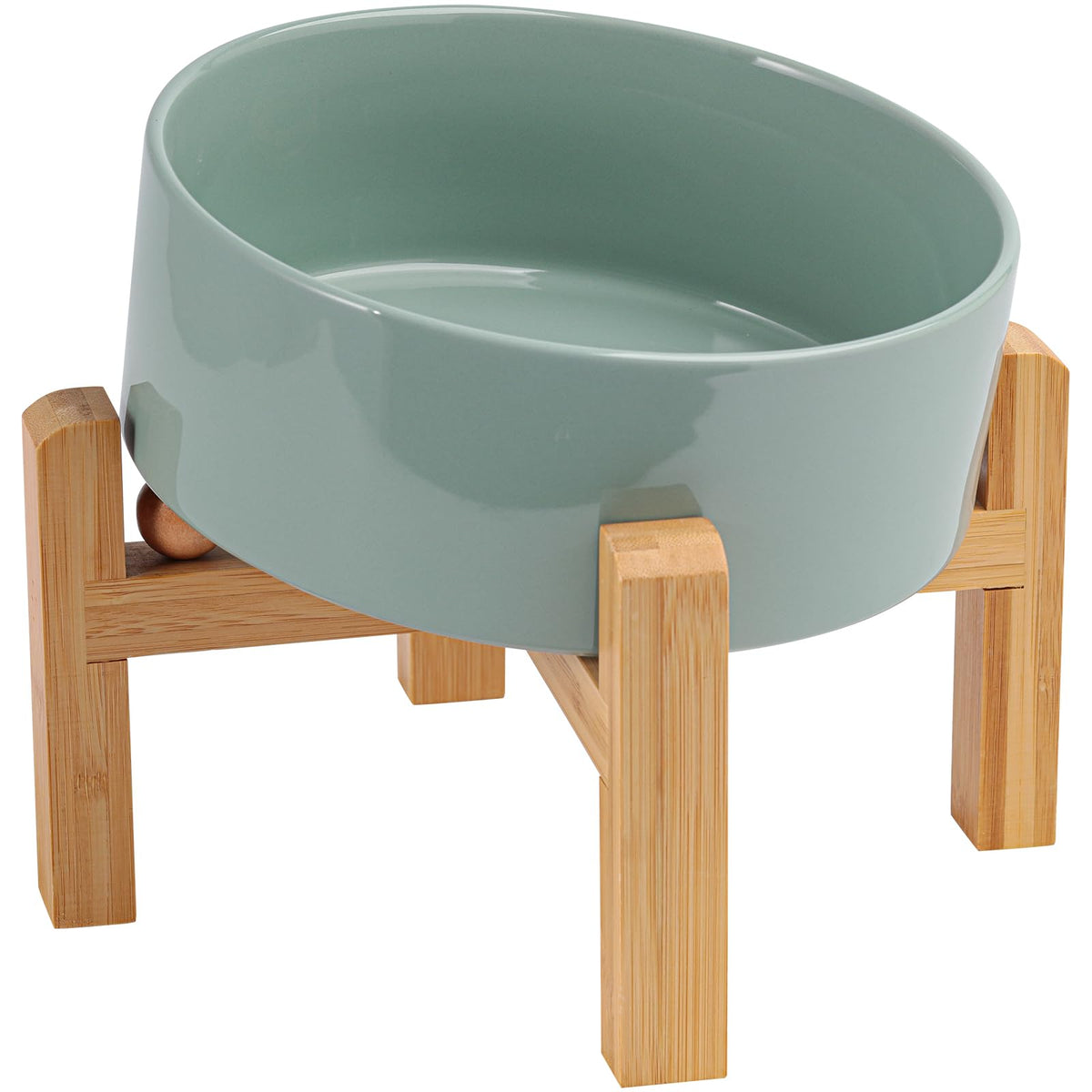 DJJJOOYS Pet Feeder in Slanted Medium & Large Dog Bowl, Light Green