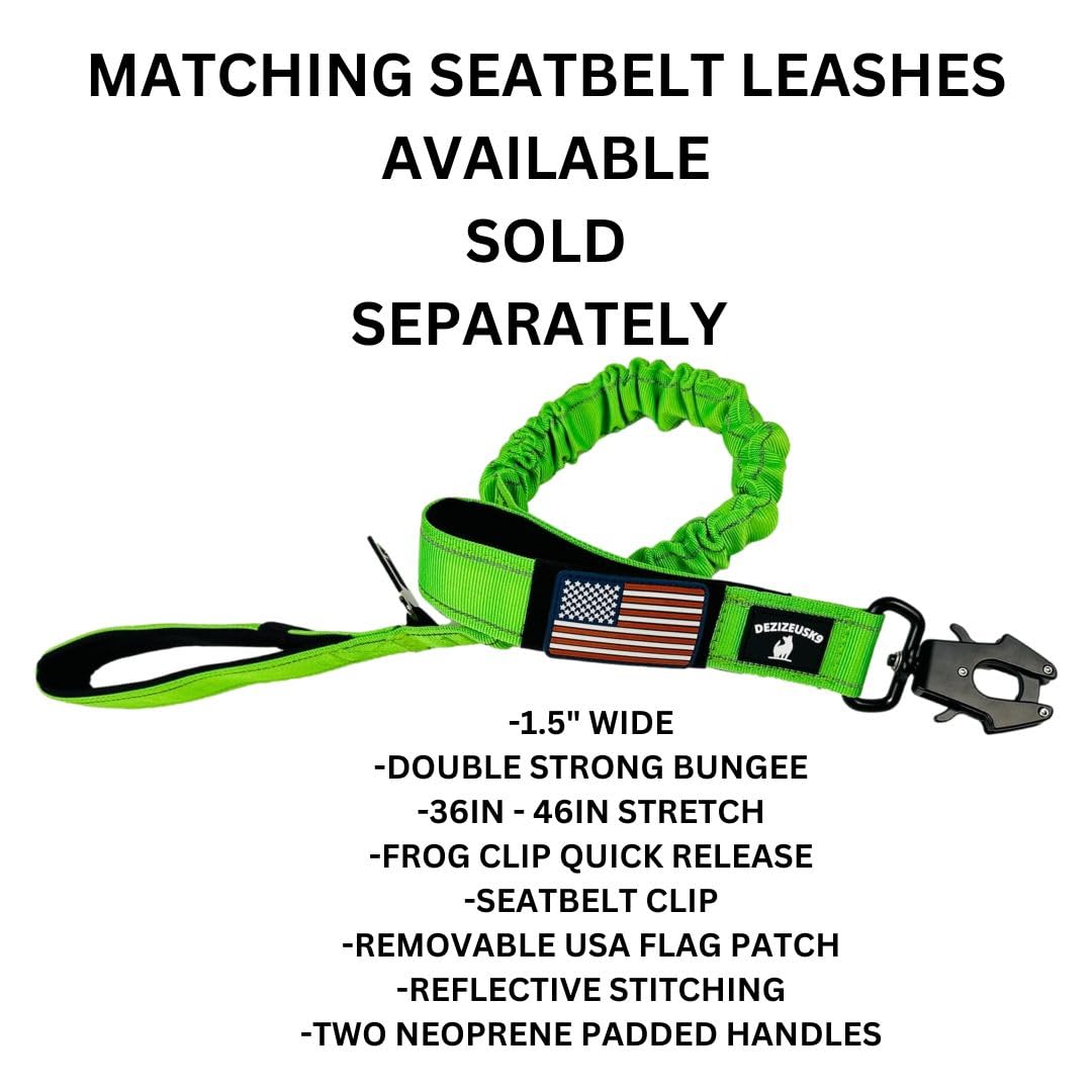 DEZIZEUSK9 Animal Collar in 16-25 INCH, NEONGREEN-COBVEL2