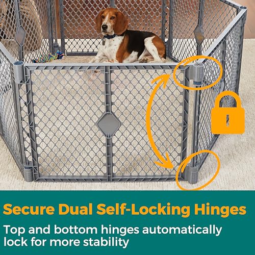 MYPET Pet Playpen in 6-Panel, Fieldstone