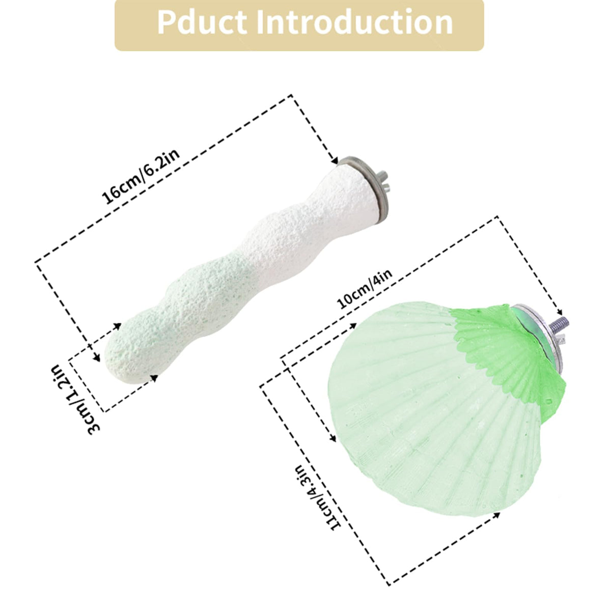 YOOSO WING Animal Perch in one size, Coral Green