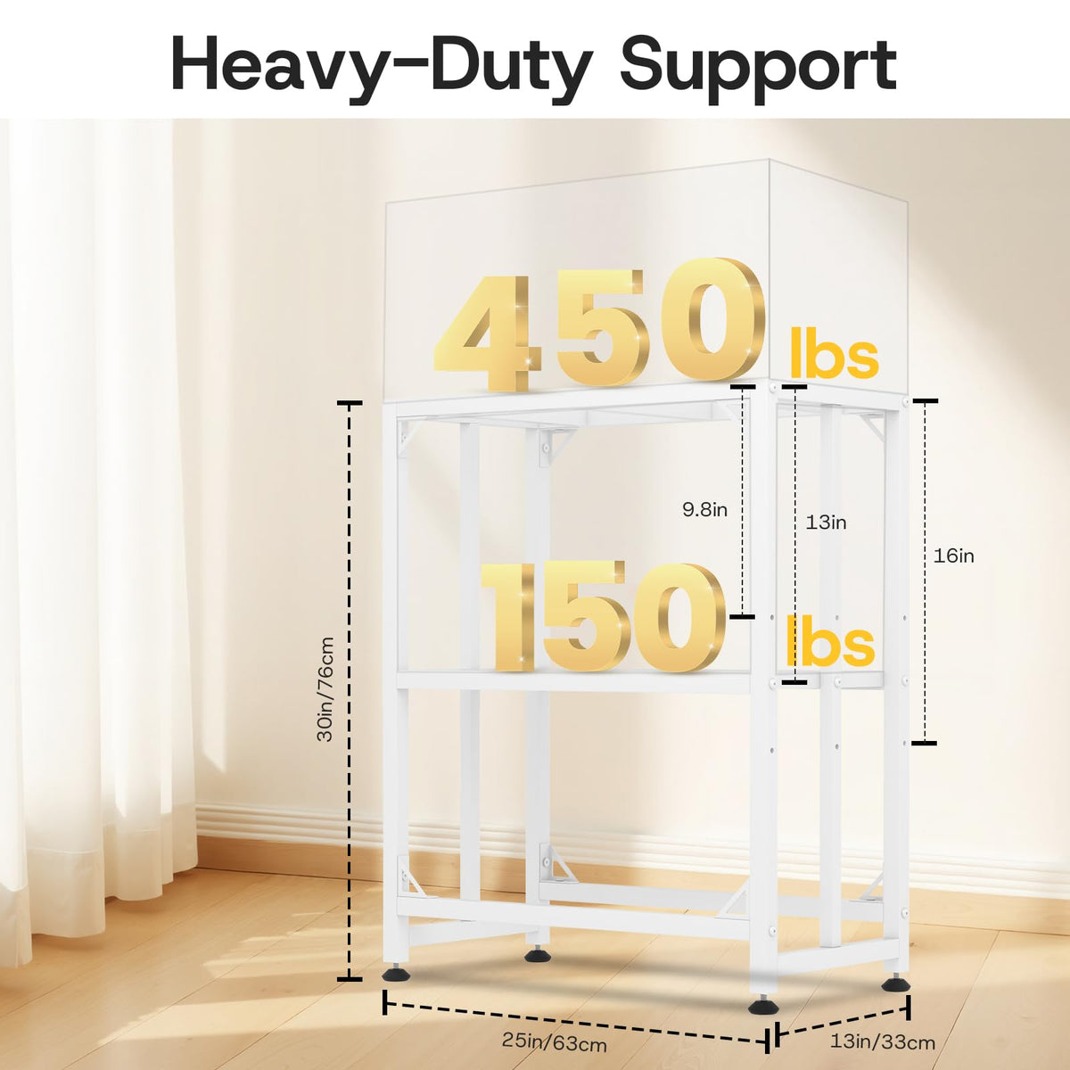 MEWSDEN Item Stand in (20 Gallon)24.8"x13", White