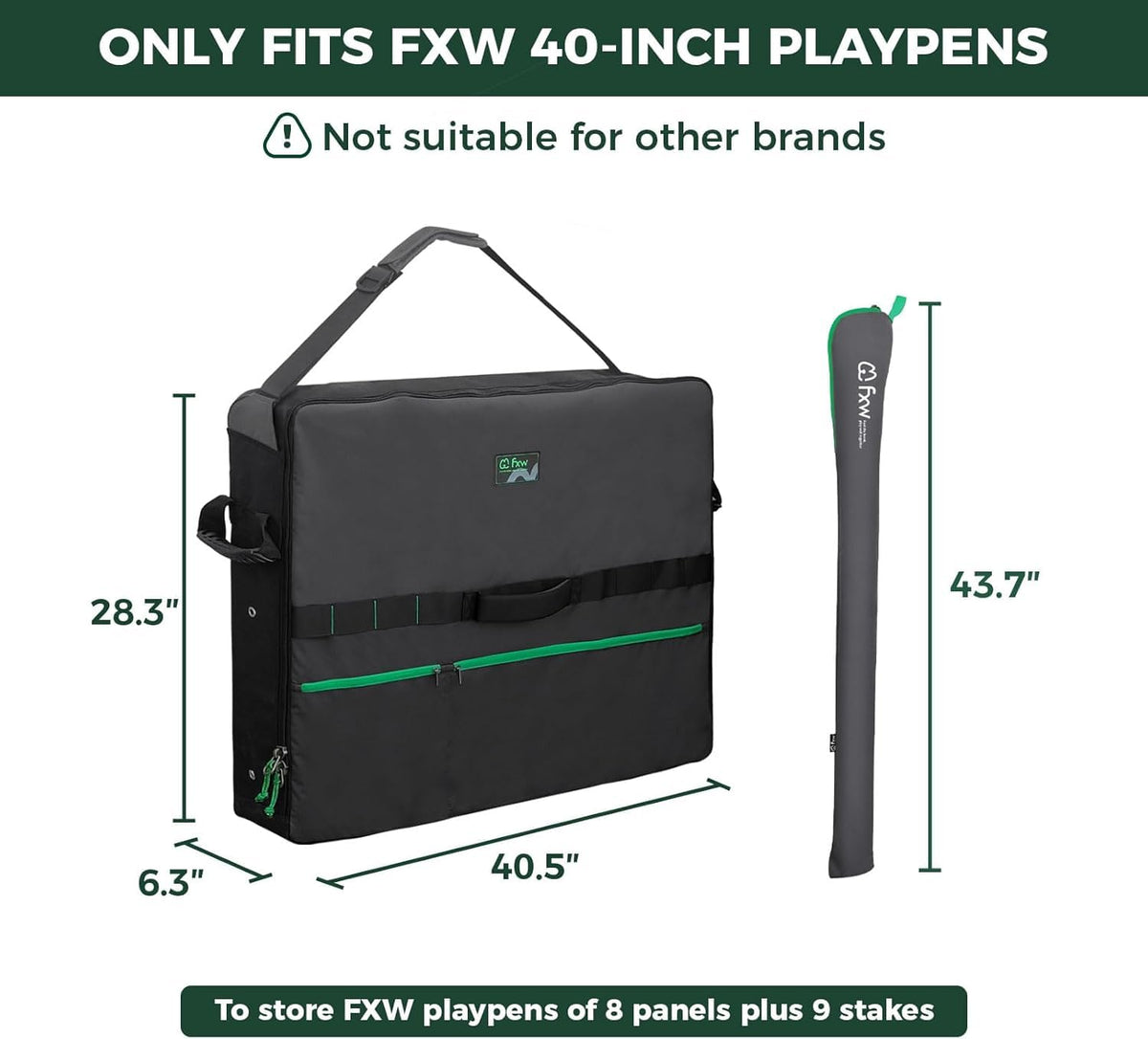 FXW Carrier Bag Case in 40 inch(2 Packs), Black