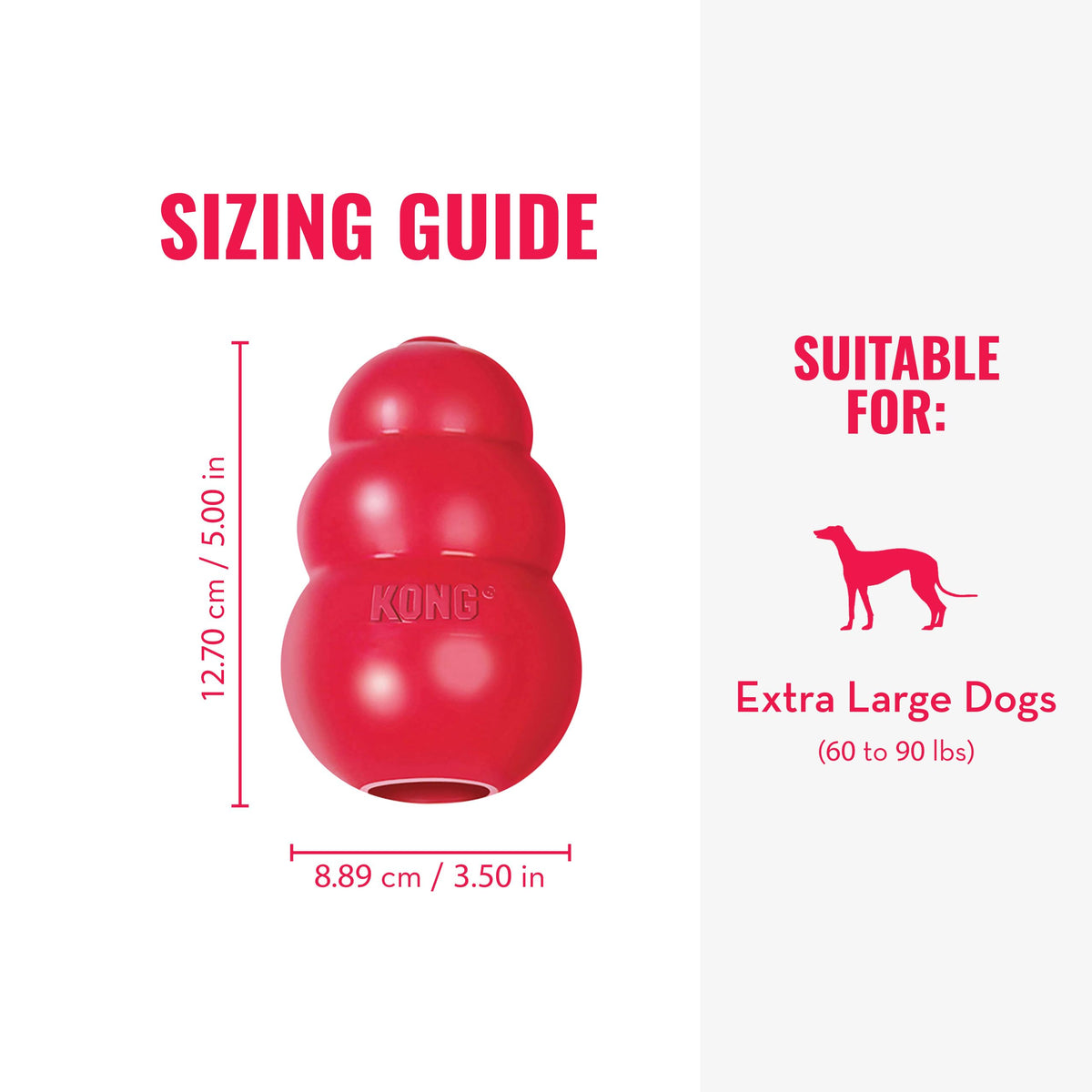 KONG Pet Toy in X-Large (Pack of 1), Red