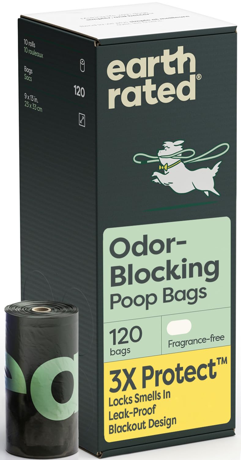 Earth Rated Waste Bag in 1 Count (Pack of 120), Black/White