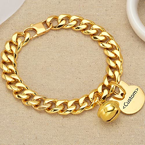Abaxaca Animal Collar in Kitten Neck 10"-12", Blue,Gold,Golden,Gray,White