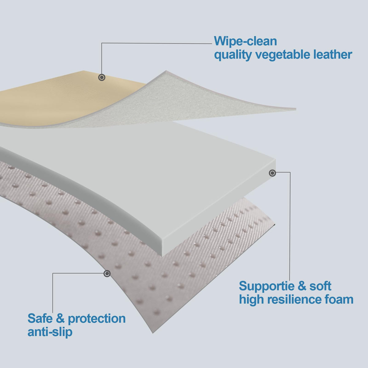Liliowons Pet Bed Mat in 36"L x 23"W, Khaki