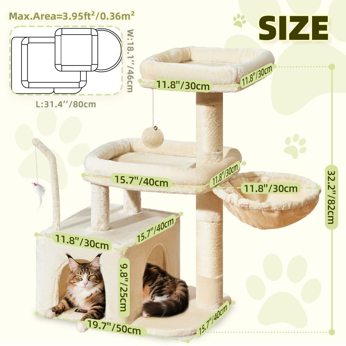 Taoqimiao Pet Activity Structure in XL, Beige