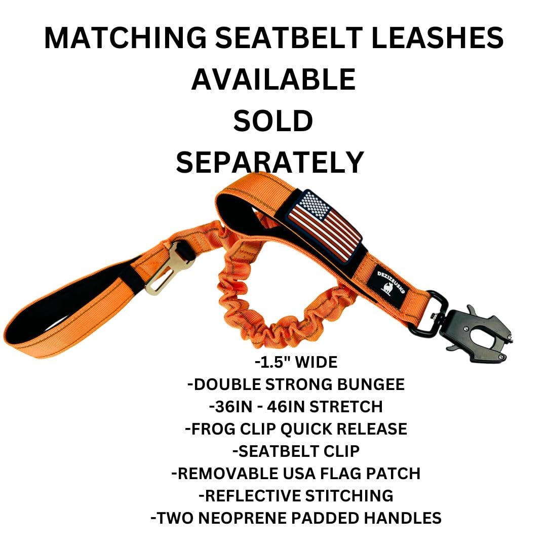 DEZIZEUSK9 Animal Collar in 16-25 INCH, ORANGE-COBVEL2